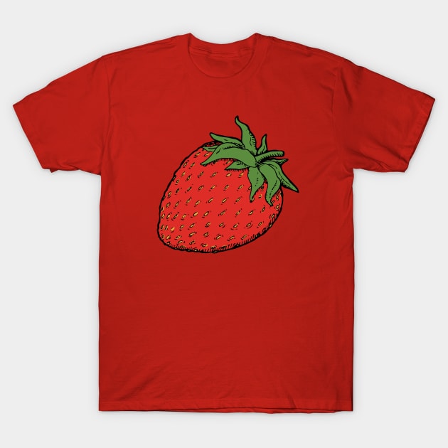 Plump and Red Strawberry T-Shirt by deancoledesign